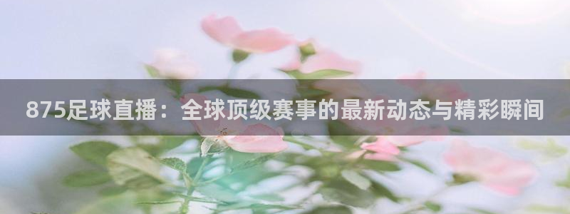 875足球直播：全球顶级赛事的最新动态与精彩瞬间