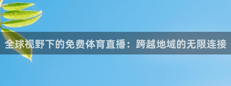 全球视野下的免费体育直播：跨越地域的无限连接