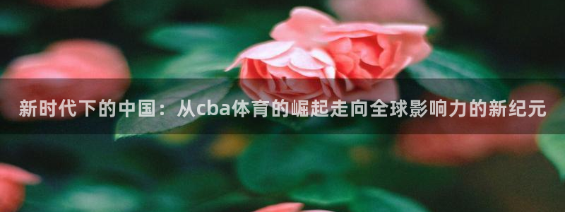新时代下的中国：从cba体育的崛起走向全球影响力的新纪元