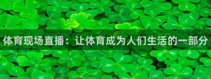 体育现场直播：让体育成为人们生活的一部分